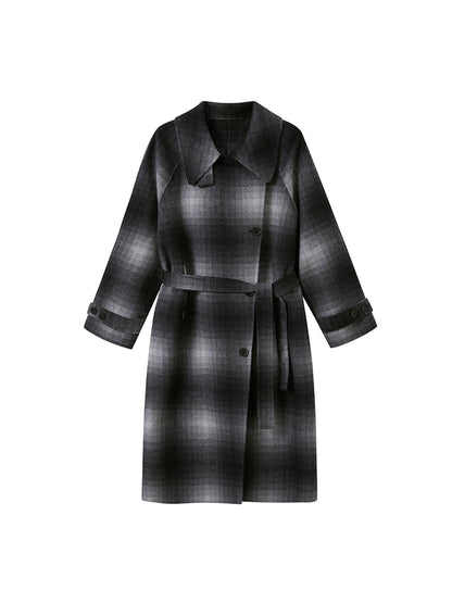 DIDDI MODA Matrix Mosaic Wool Blend Trench Coat