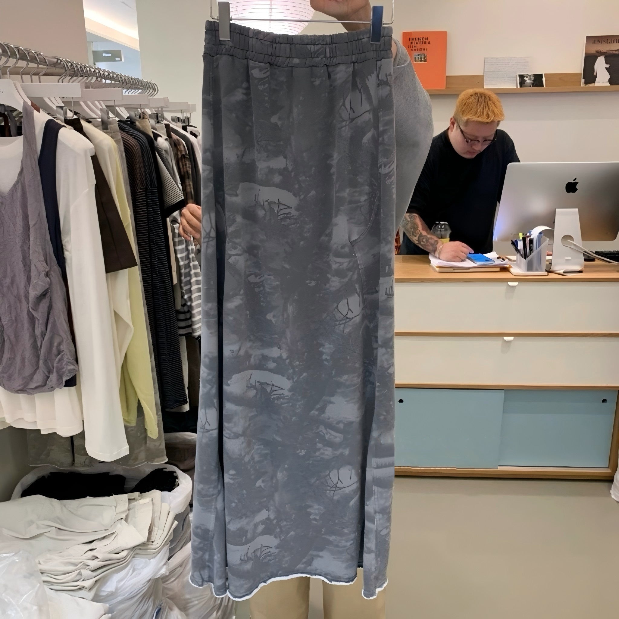 Flattering Slim Fit A Line Midi Mid Waist Casual Women One Size Skirt