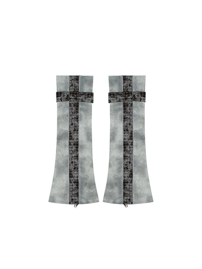 Punk Rebel Ariadna Pu Shorts Leggings Color Block Design