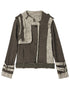 Retro Punk Detachable Vest Patchwork Leopard Jacket Coat