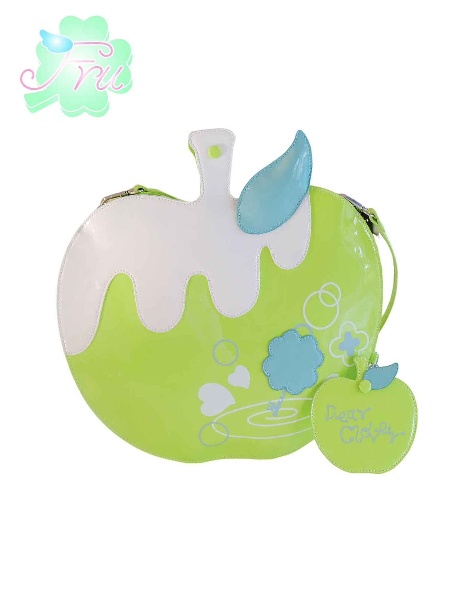 Frufru Gulu Summer Green Apple Candy Crossbody Bag For Women