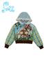 Frufru Gulu Winter Pup Print Short Puffer Coat For Girls