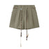 DIDDI MODA Casual Pleated Wide Leg Mid Shorts