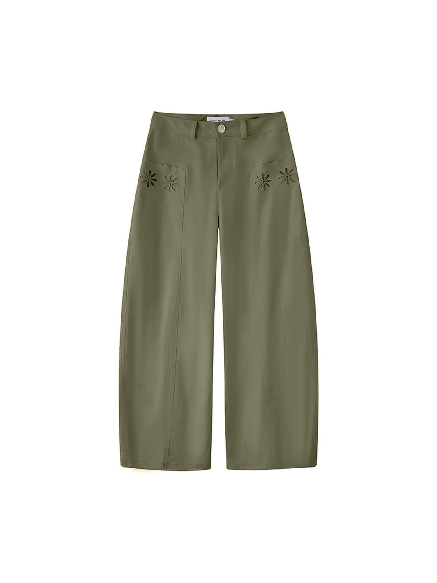 DIDDI MODA Laser Cut Floral Embroidered Curve Jeans