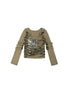 ARIADNAw Punk Y2K Stacked Long Sleeve Tee With Cutout Handmade Waist Detail