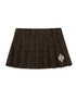 DIDDI MODA Vintage Leopard Knit Set Cardigan Skirt