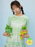 Frufru Gulu Hawaiian Dream Checkered Dot Peter Pan Collar Shirt Dress