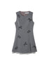 DIDDI MODA Butterfly Slim Fit Waist Defined Sleeveless Summer Dress