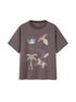 DIDDI MODA Bohemian Print Loose Fit Vintage Graphic Tee