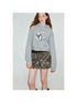 DIDDI MODA Sparkling Diamond Print Cropped Hoodie