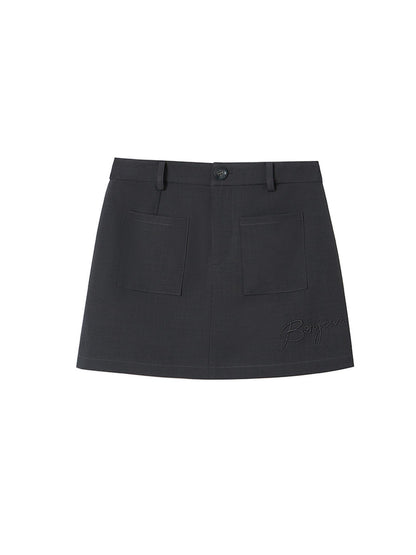 DIDDI MODA Elegant Embroidered Pencil Skirt With Lettering
