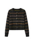 DIDDI MODA Vintage Icelandic Fair Isle Cropped Cardigan