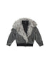 ARIADNAw Punk Rock Vintage Faux Leather Fur Winter Jacket For Women