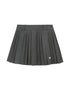DIDDI MODA Pleated Mini Skirt With Metallic Logo Structured Flowy