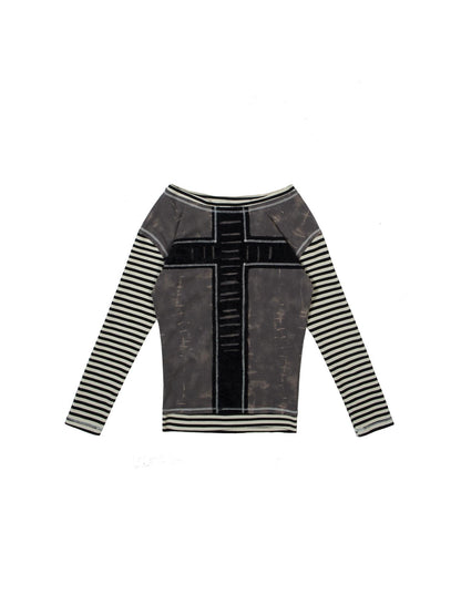 ARIADNAw Punk Revival Tencel Blend Cropped Knit Top