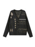 DIDDI MODA Fair Isle Knit Cardigan Retro Diamond Pattern Long Sleeve Coat