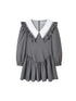 DIDDI MODA Sweet Vintage V Neck Peplum Dress