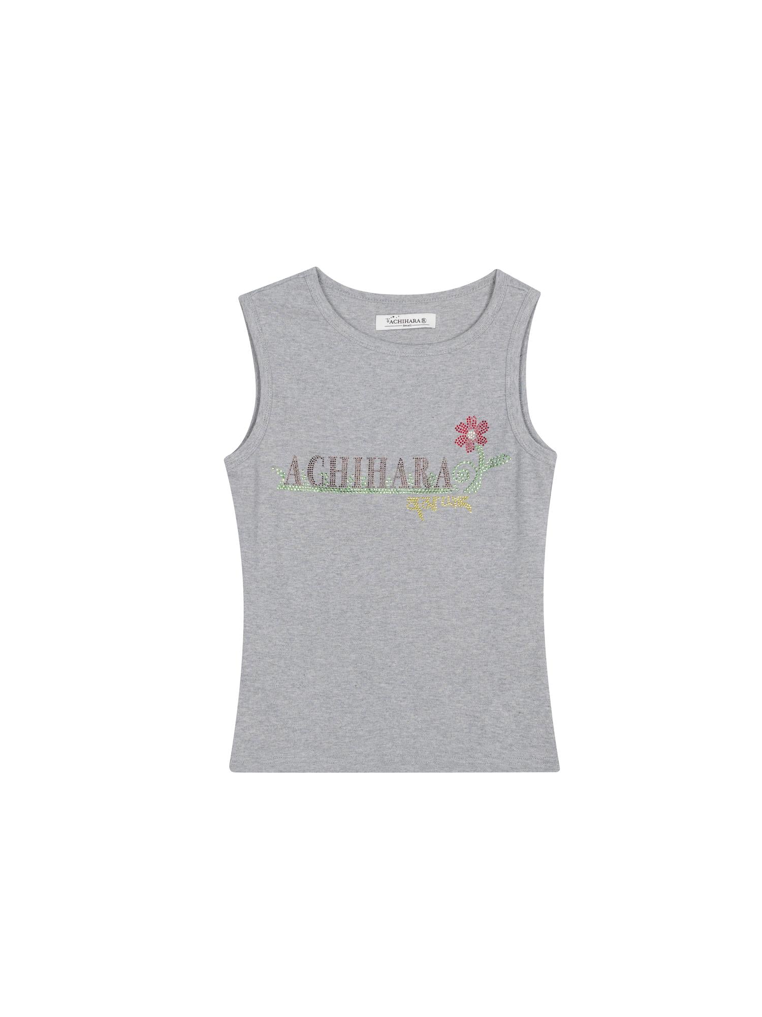Achihara Berlin Soda Rhinestone Vest In Soft Cotton - T-Shirt