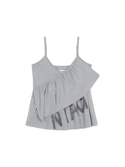 Achihara Stretchy Viscose Jersey Camisole With Chestnut Print Tops