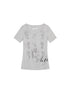 Achihara Romantic Print Modal Cotton Stretch Knit T-Shirt