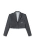 DIDDI MODA Short Trim Blazer In Coffee