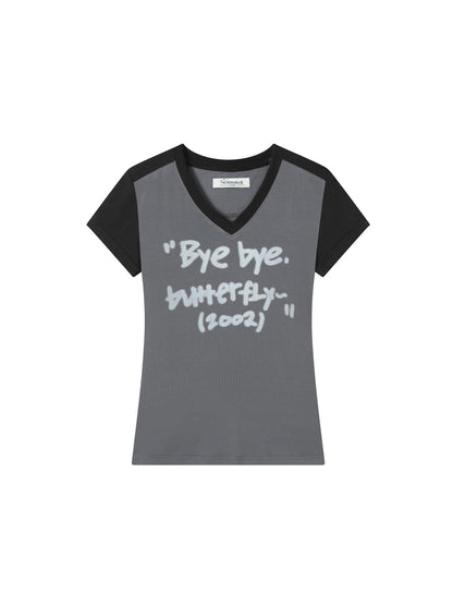 Achihara Bye Bye Paper Plane Tee