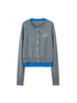 DIDDI MODA Playful Bow Bead Embroidered Knit Cardigan