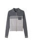 DIDDI MODA Retro Dual Zip Colorblock Knit Sweater