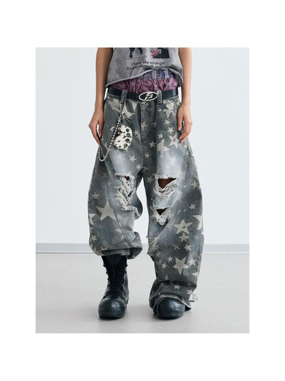 Peoplesense Star Ripped Scimitar Pants