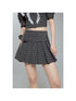 DIDDI MODA Sweet Tart Plaid Set Puff Sleeve Top Pleated Skirt