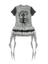 WSW WUSHENWU Tear Garden Asymmetrical Lace Tee Dress