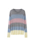 DIDDI MODA Swallow Print Tee Striped Knit Top Washed Pocket Skirt Set
