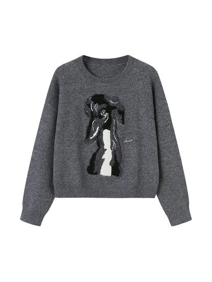 Greyhound Knit Sweater Women Soft Yarn Winter 2024