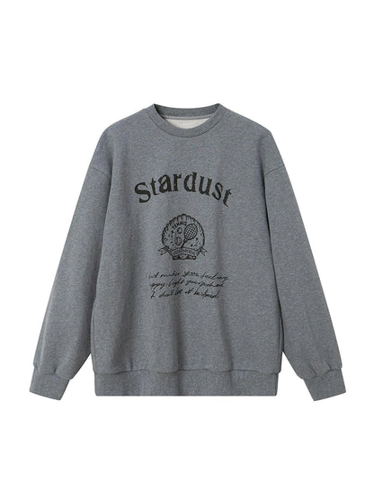 Tennis Shell Hand Drawn Slim Fit Fall Cotton Sweatshirt