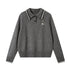 DIDDI MODA Academy Style Polo Knit With Embroidered Kitty And Heart