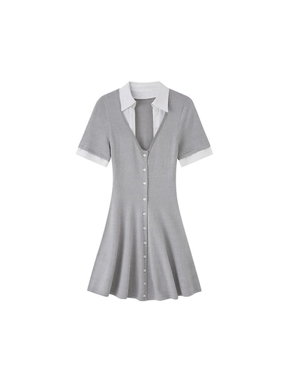 Summer Knit A-Line Sleeveless Dress