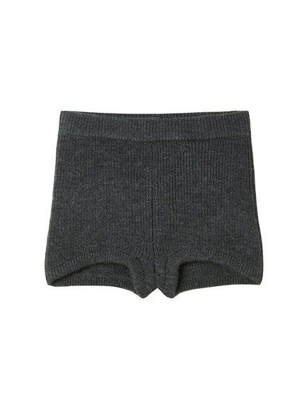 SweetChilling Cozy Minimalist Knit Shorts For Fall Winter Outfits