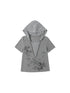 MOMSYCAN FOX LINE Summer Loose Hooded Tee With Dot Print False Layering