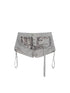 ARIADNAw Punk Grid Contrast Patchwork Shorts Legging Set