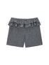 Spring Gray Polka Dot Lace Shorts For Girls