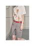 DIDDI MODA Banana Striped Loose Fit Shorts
