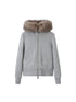 DIDDI MODA Detachable Fur Hood Snowflake Pocket Fleece Hoodie Set