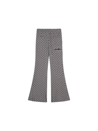 Achihara Stretch Acrylic Cotton Blend Flared Pants Toee