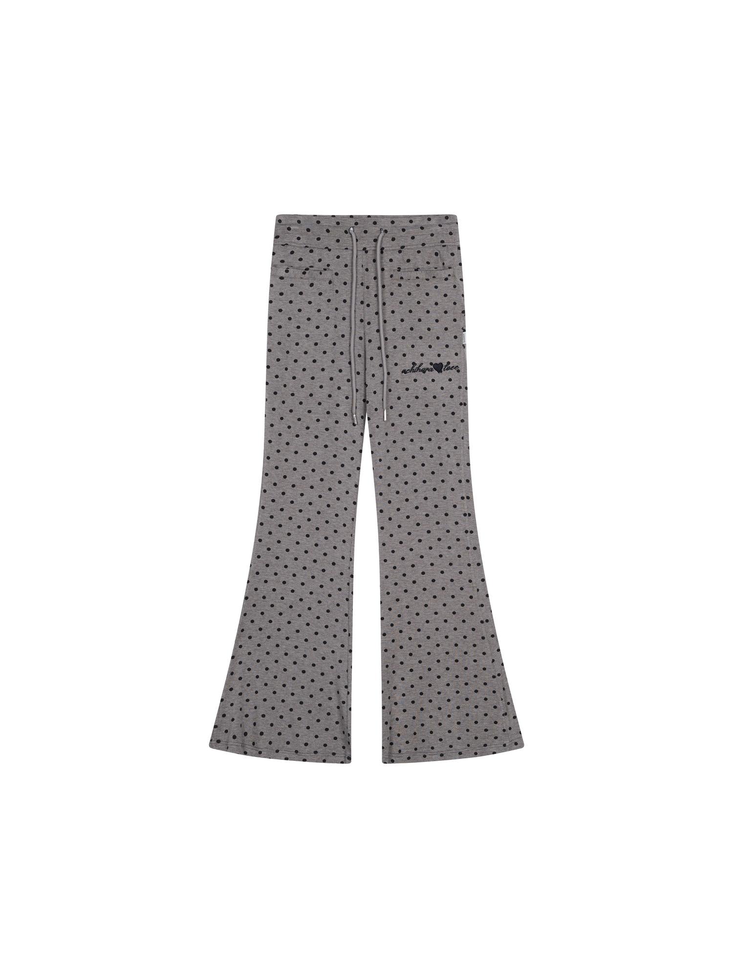 Achihara Stretch Acrylic Cotton Blend Flared Pants Toee