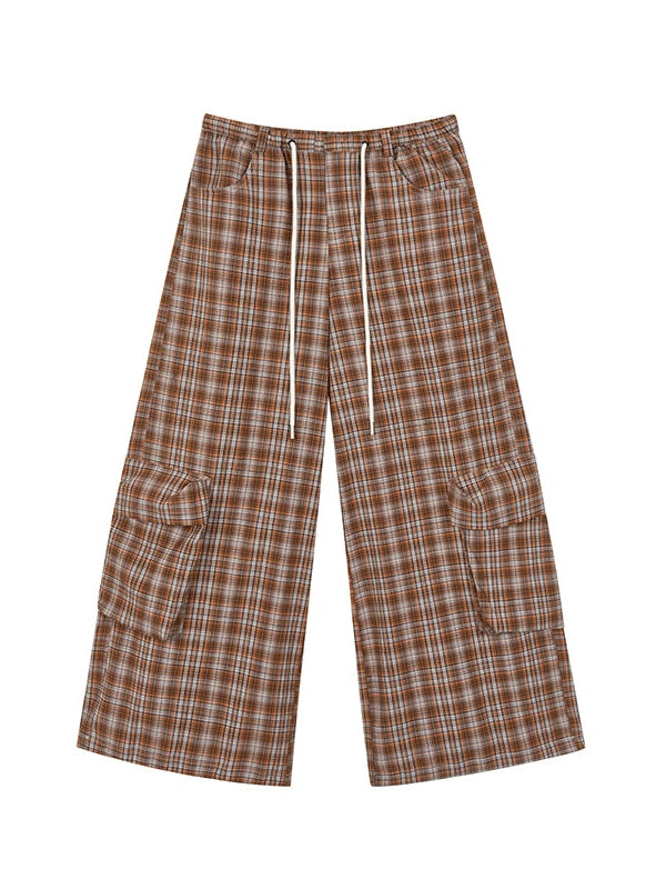 Black Straight Wide Leg Cargo Pants Women Casual Trousers