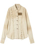 Vintage Washed Punk Loose Cotton Linen Shirt For Women