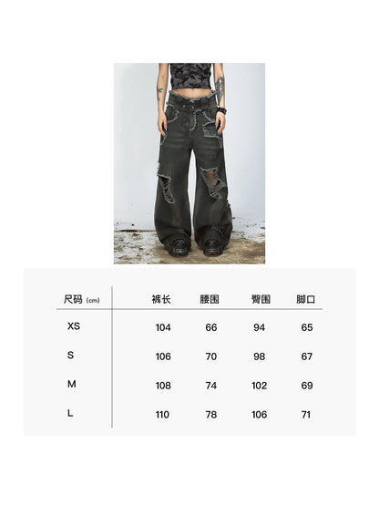 Peoplesense Deconstruct Pocket Jumpsuit Distressed Denim Bundle