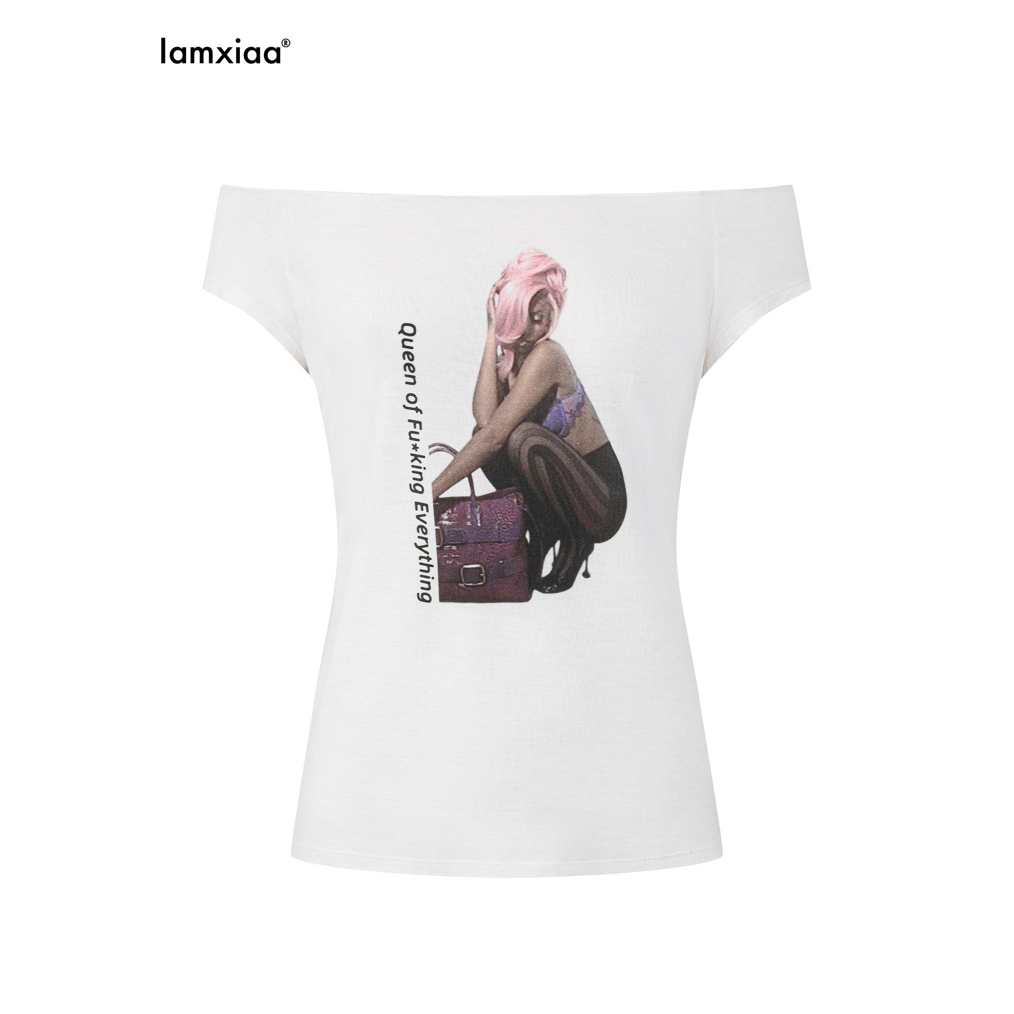 iamxiaa_Artistic_Portrait_Print_Slanted_Hem_Slim_Fit_Women&