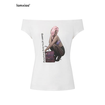 iamxiaa_Artistic_Portrait_Print_Slanted_Hem_Slim_Fit_Women&