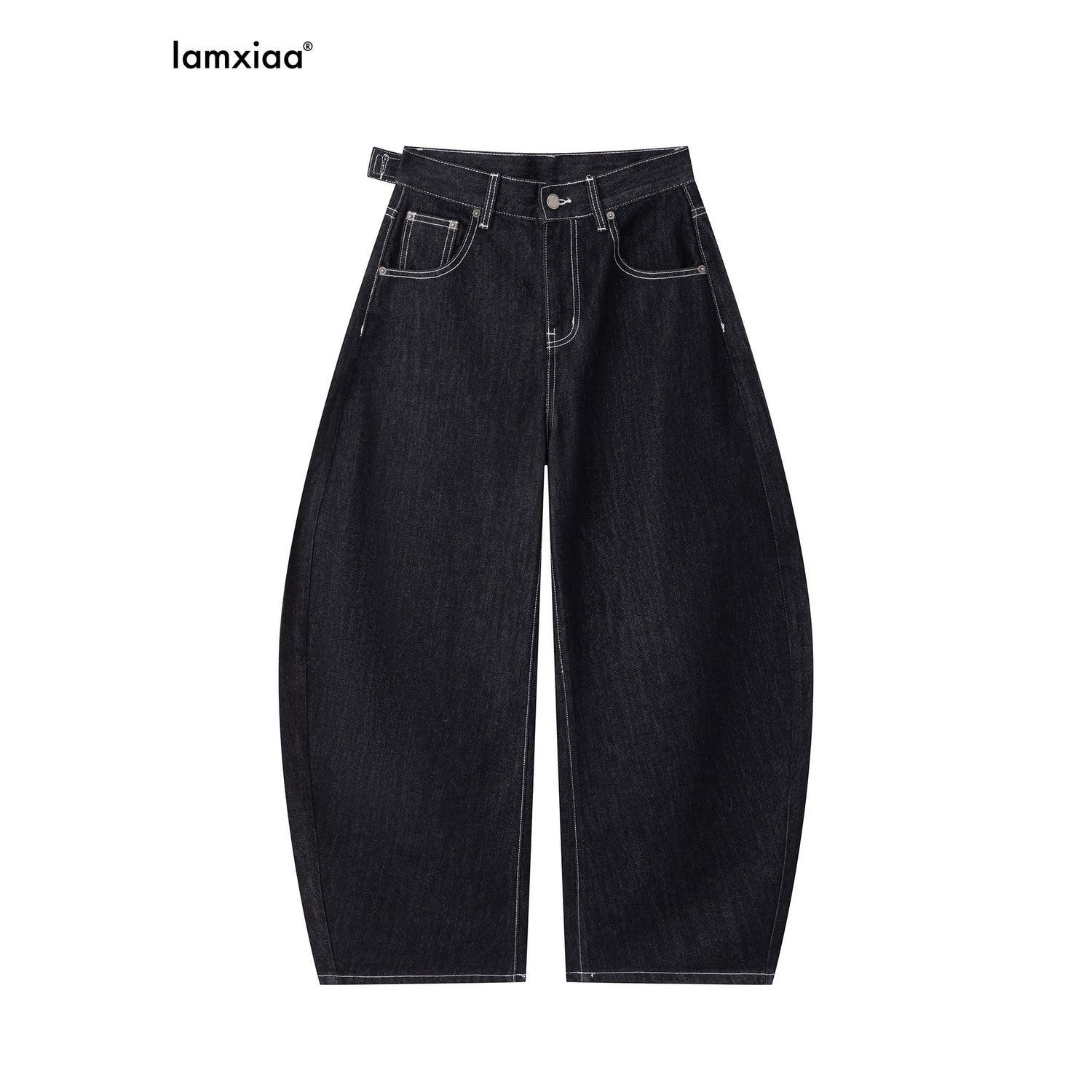 iamxiaa_Black_Contrast_Topstitch_Curved_Leg_Women&